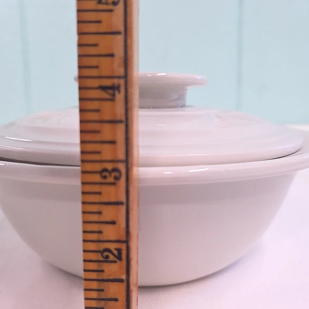 Kira Fournier Apple Baker Vintage 1984 White Ceramic Embossed Lid Kira Designs